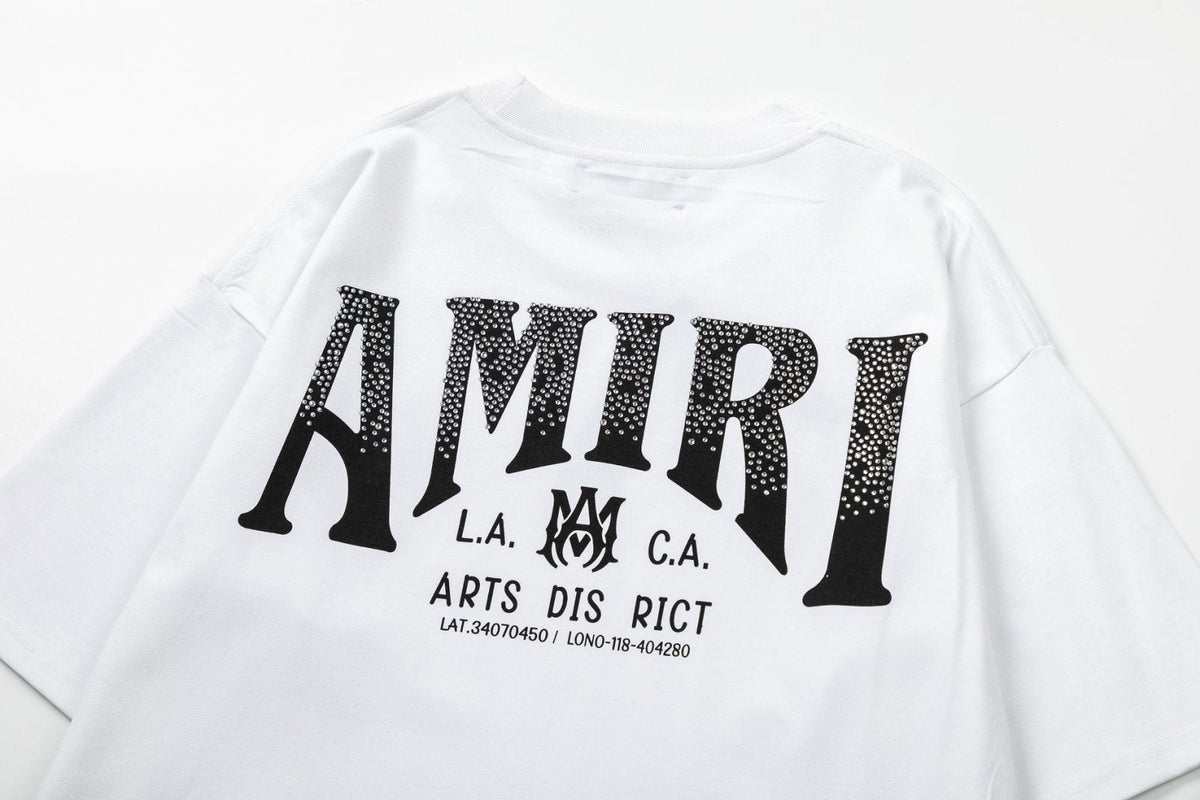 AMIRI AM Logo Cotton Jersey T-Shirts AMIRI
