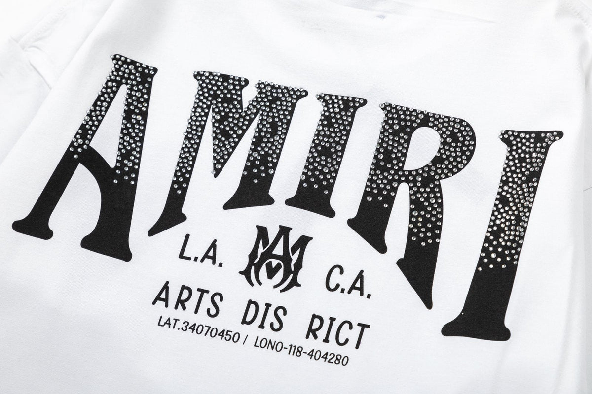 AMIRI AM Logo Cotton Jersey T-Shirts AMIRI