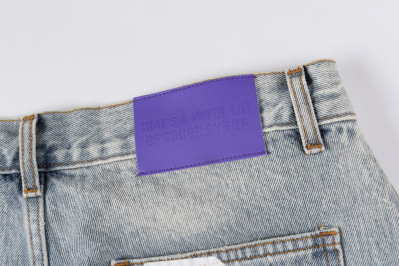 Cough Syrup Denim Shorts