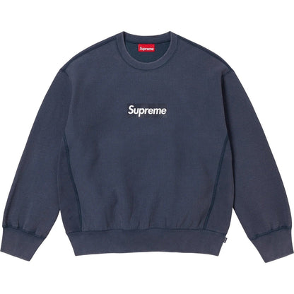 Supreme 25SS Washed Box Logo Crewneck Sweatshirts